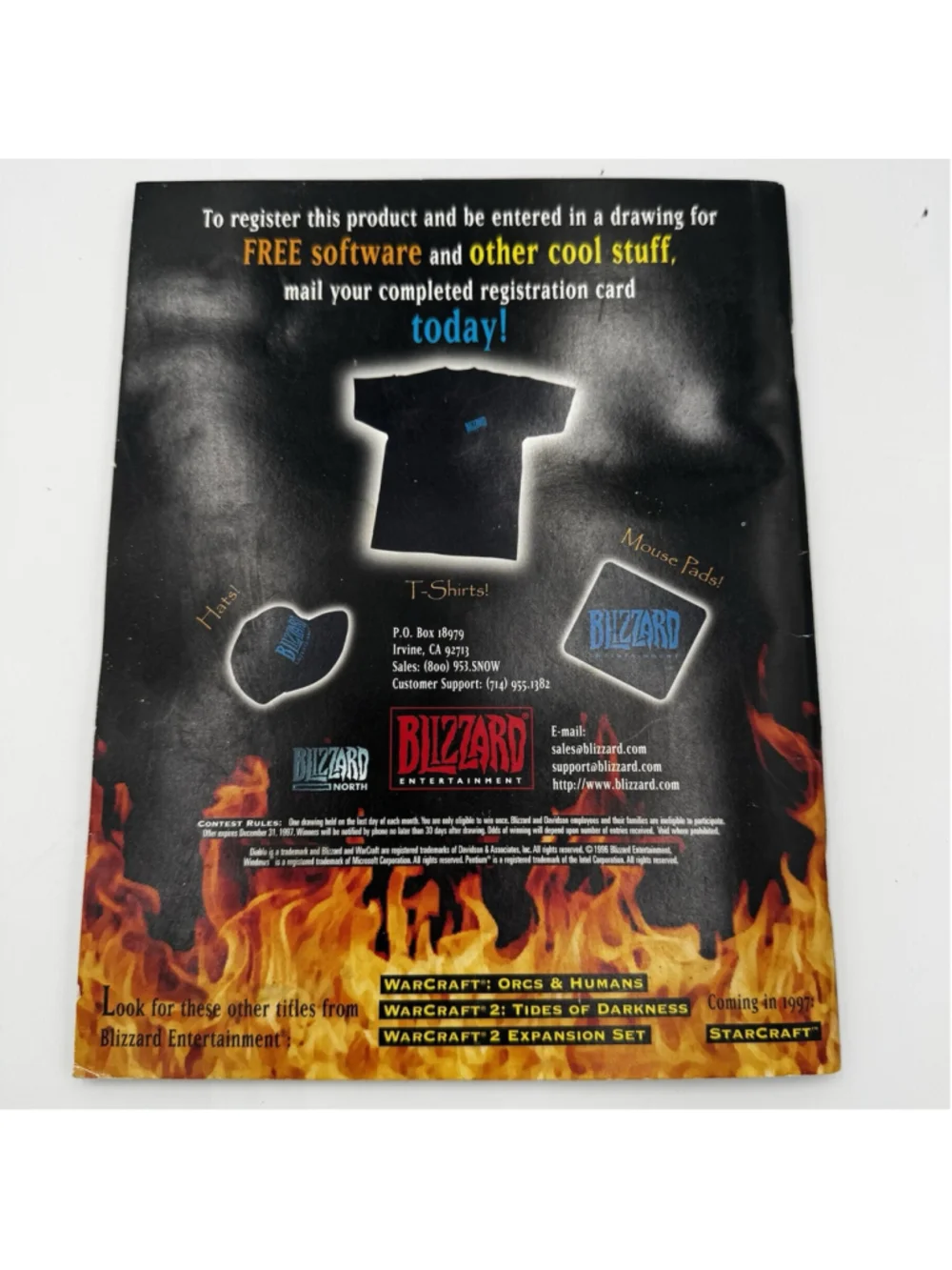 Diablo 1 Big Box Blizzard PC Game - Instruction Book MANUAL ONLY Vintage